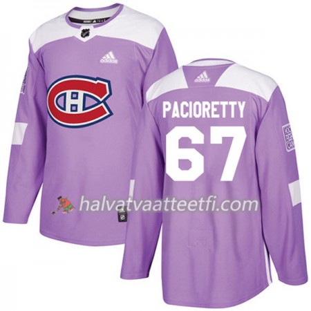 Miesten NHL Montreal Canadiens Pelipaita Max Pacioretty 67 Adidas 2017-2018 Violetti Fights Cancer Practice Authentic
